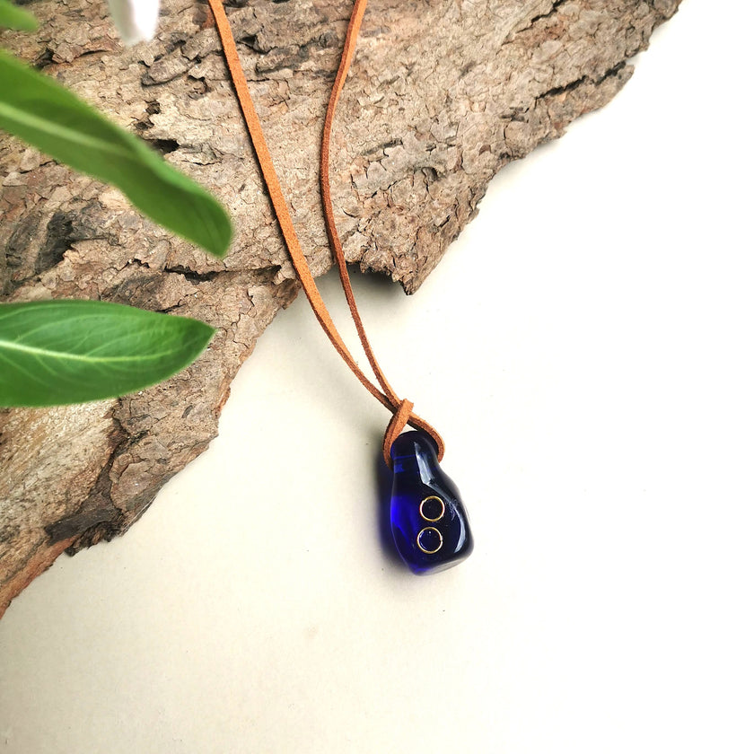 Earth Series Necklace - Earth Charm Blue