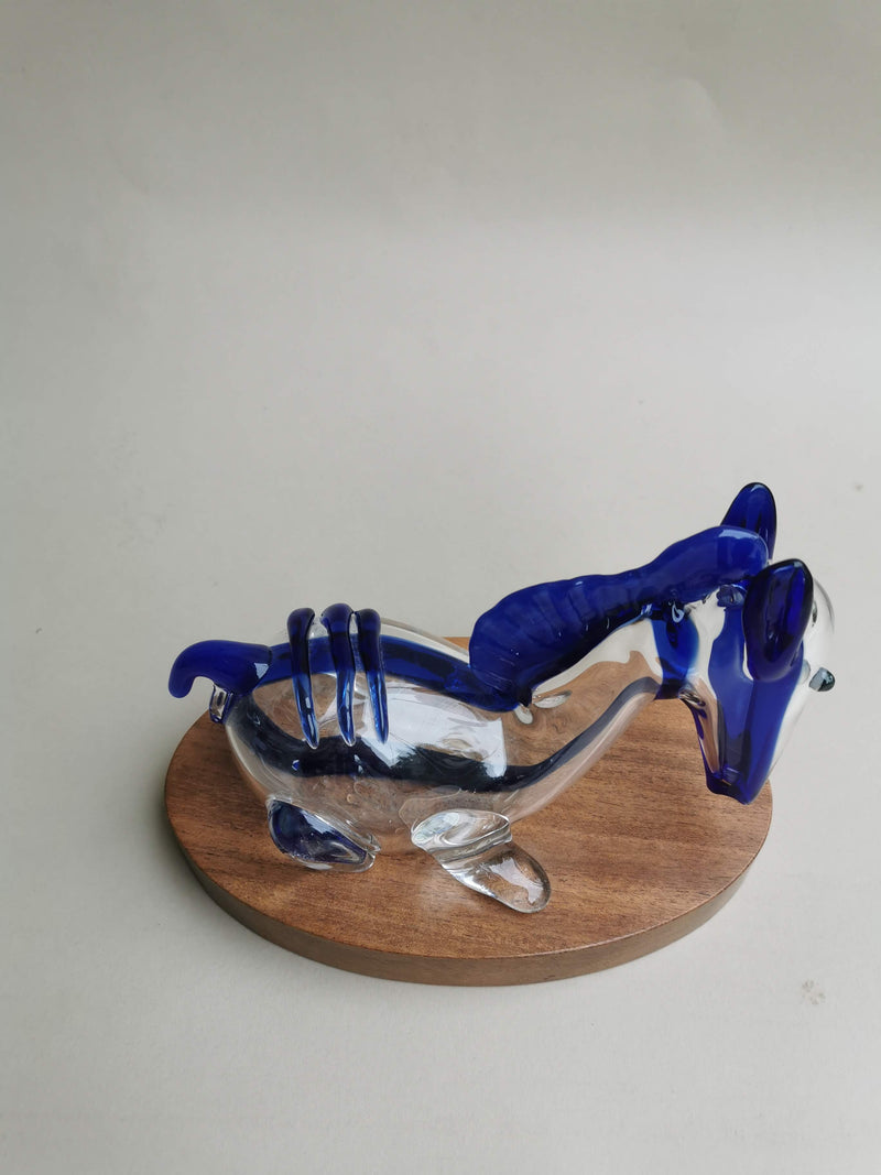 Exquisite Handblown Glass Horse Sculpture