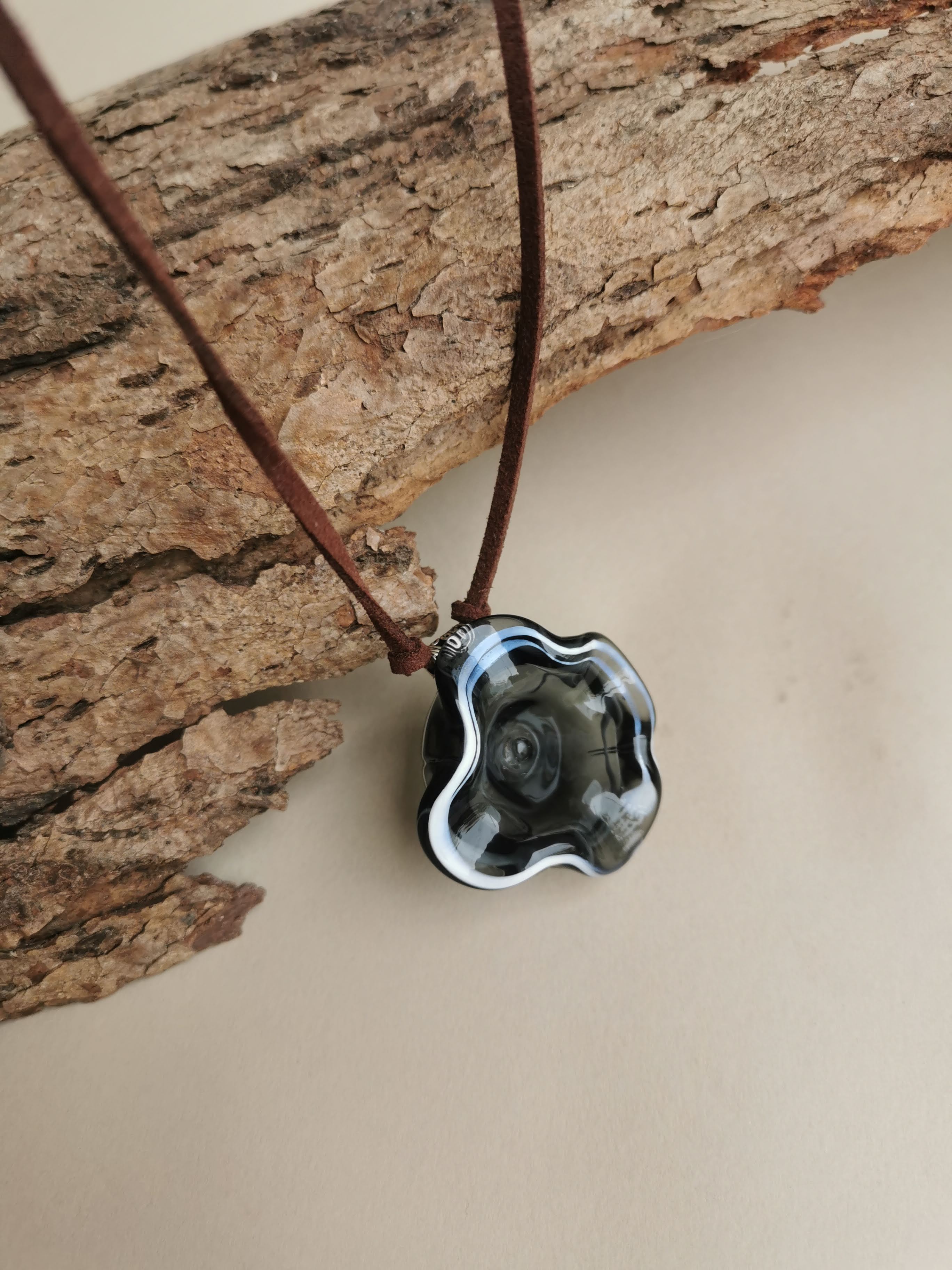 Flower Series Necklace - Smoke Grey