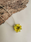 Flower Series Necklace - Yellow Abstract