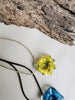 Flower Series Necklace - Yellow Abstract