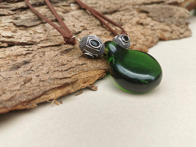 Green Jade Glass Necklace