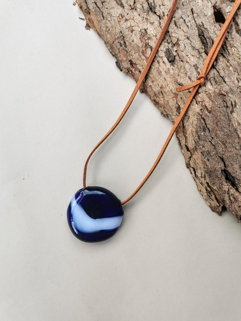 Blue Reflections - Glass Necklace