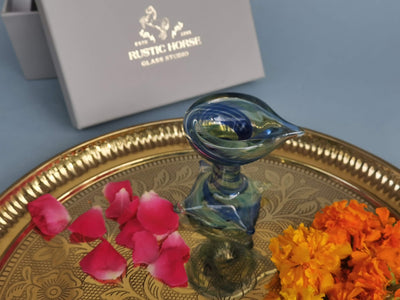 Art Glass Puja Diya-  Artham Deep