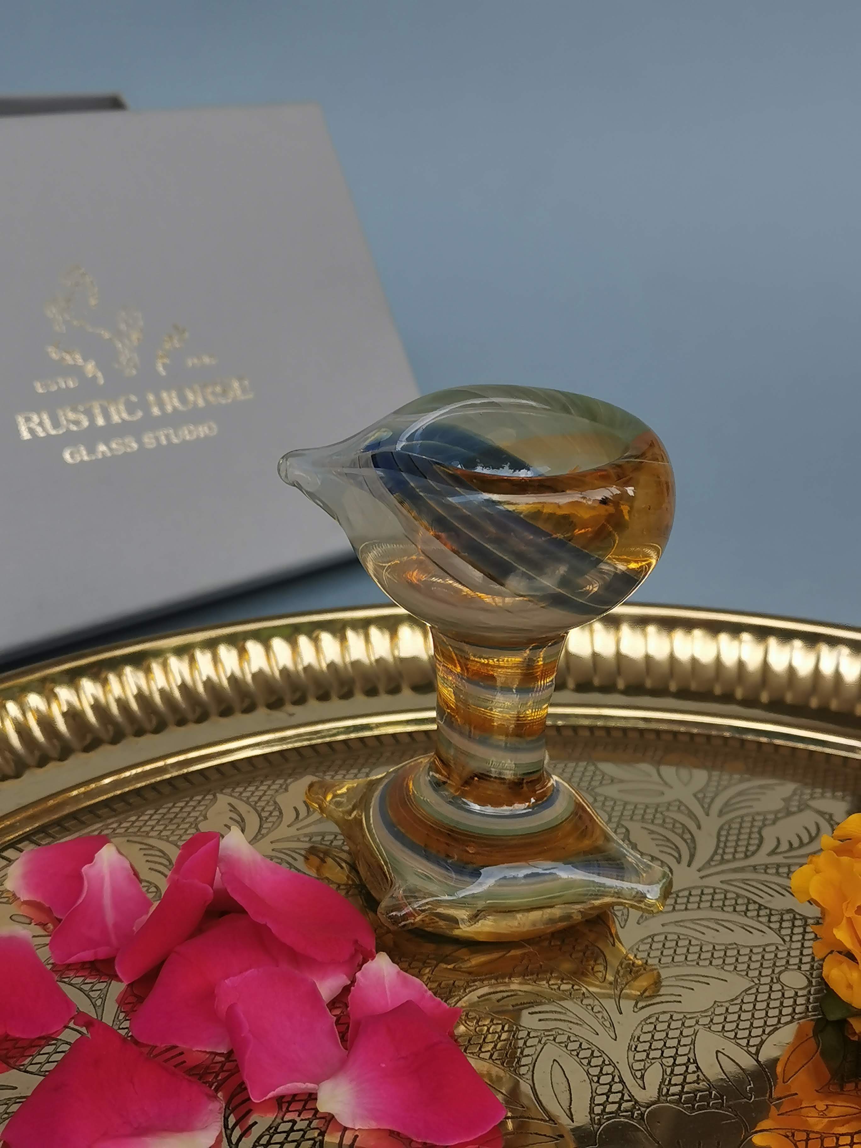 Art Glass Puja Diya-  Kalyani Jyot