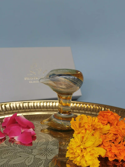 Art Glass Puja Diya-  Kalyani Jyot