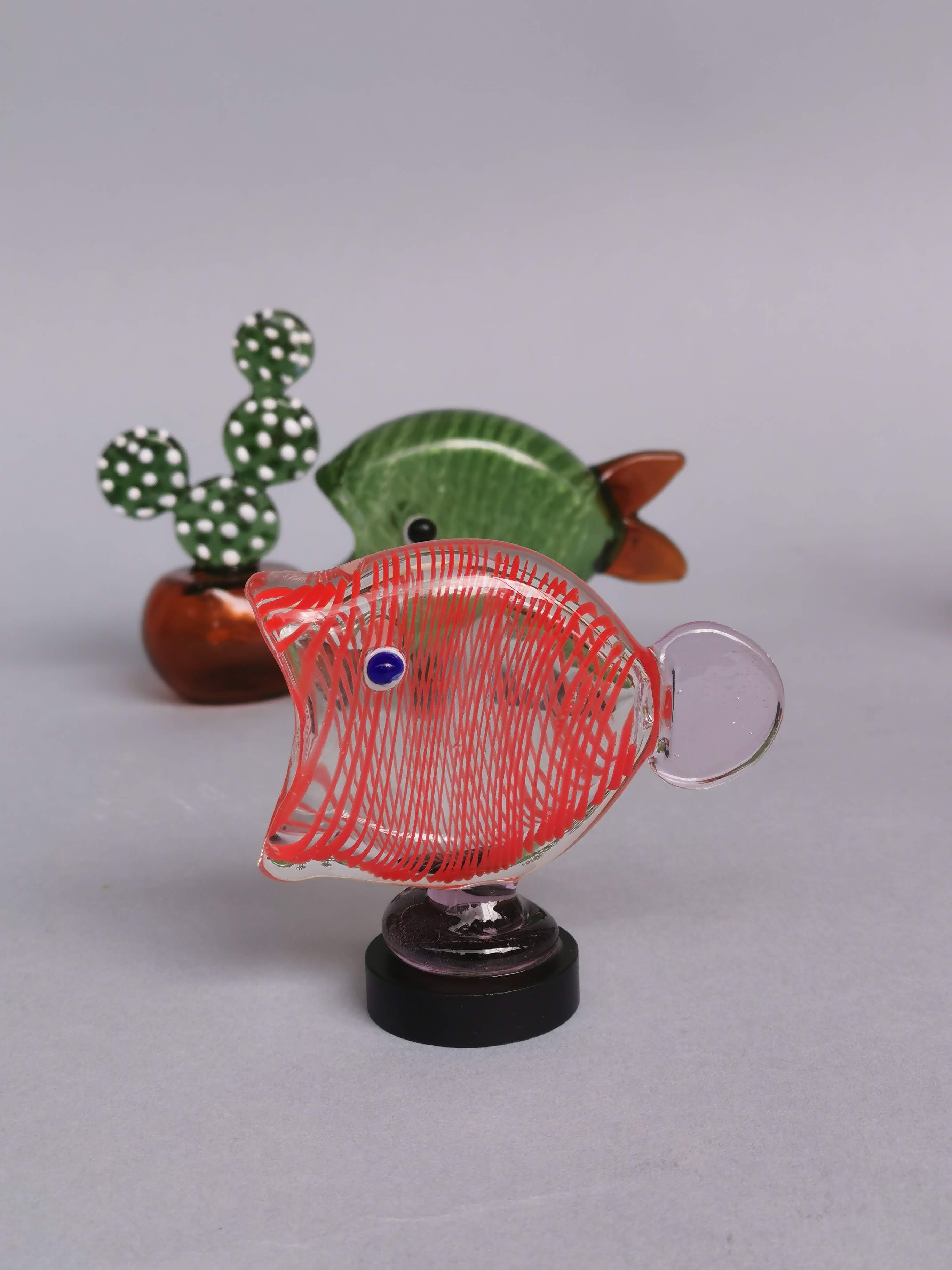 Fish Table Decor Glass- RE