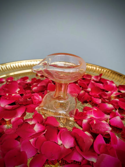 Art Glass Puja Diya-  Gulabi Maharani