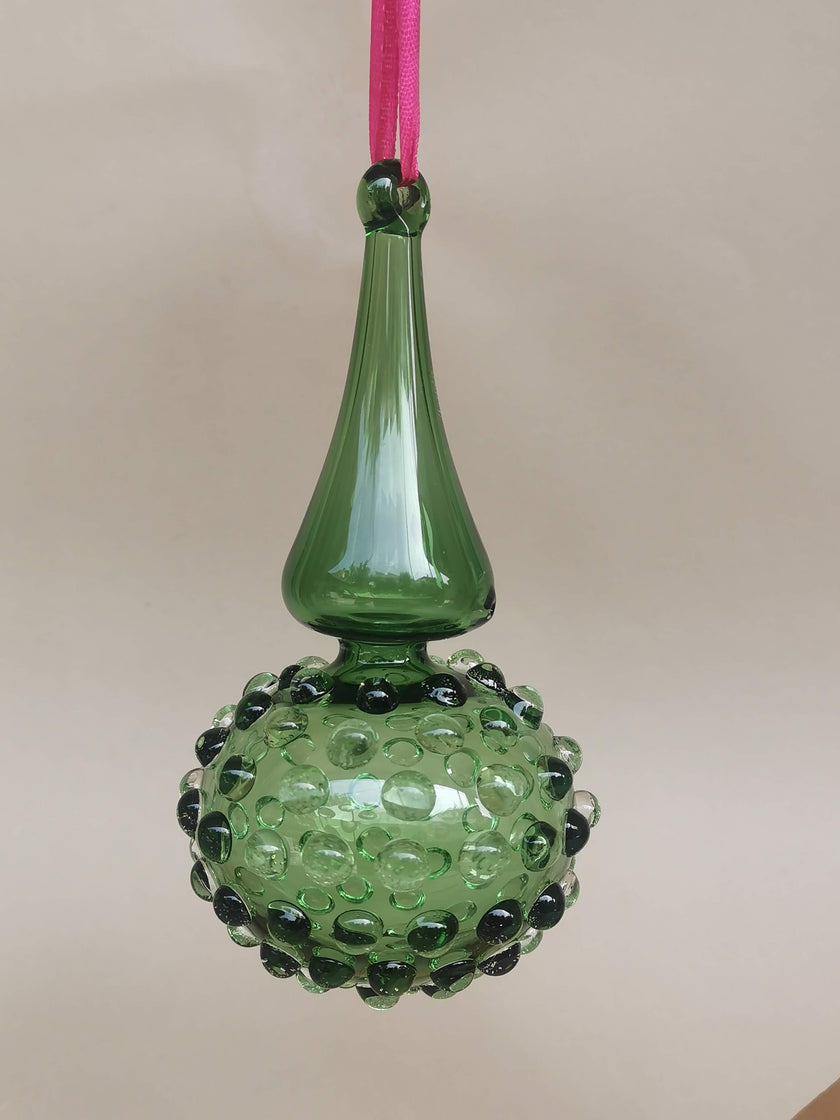 Handblown Glass Ornament - Lumina Jade