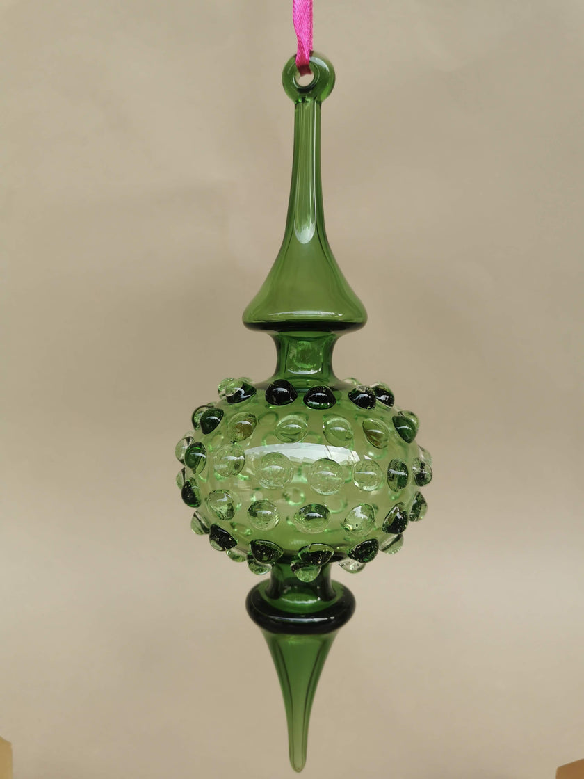 Handblown Glass Ornament - Lumina Jade