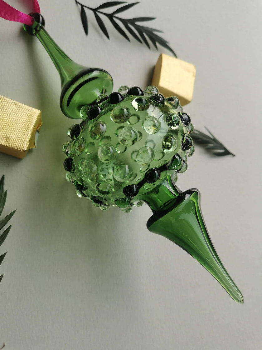 Handblown Glass Ornament - Lumina Jade