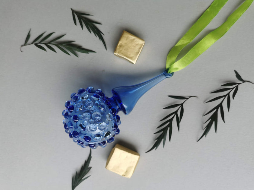 Handblown Glass Ornament -  Lumina, Moroccon Blue