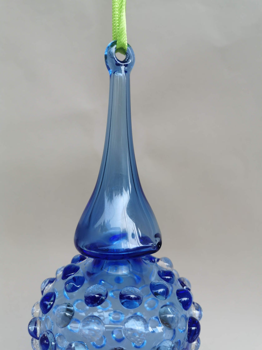 Handblown Glass Ornament -  Lumina, Moroccon Blue