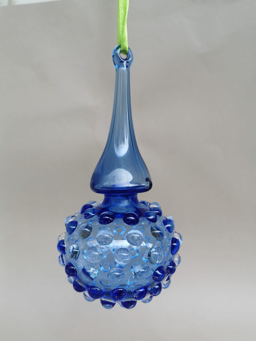 Handblown Glass Ornament -  Lumina, Moroccon Blue