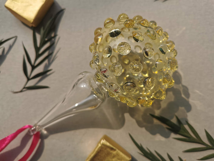Handblown Glass Ornament - Lumina Pearl