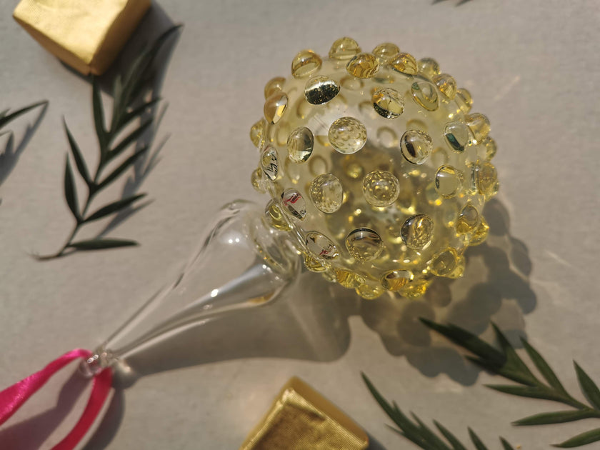 Handblown Glass Ornament - Lumina Pearl