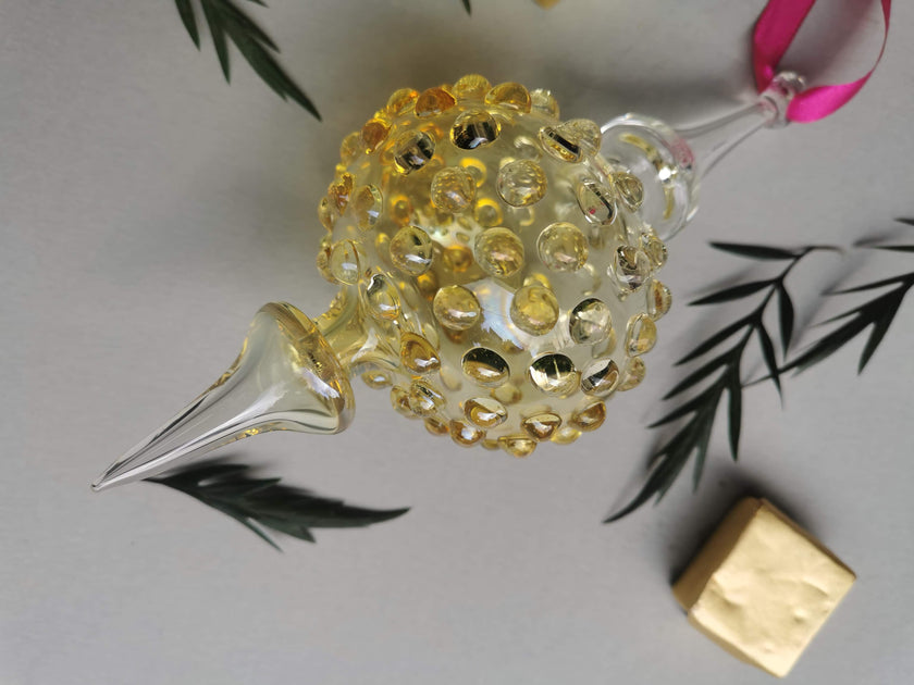 Handblown Glass Ornament - Lumina Pearl