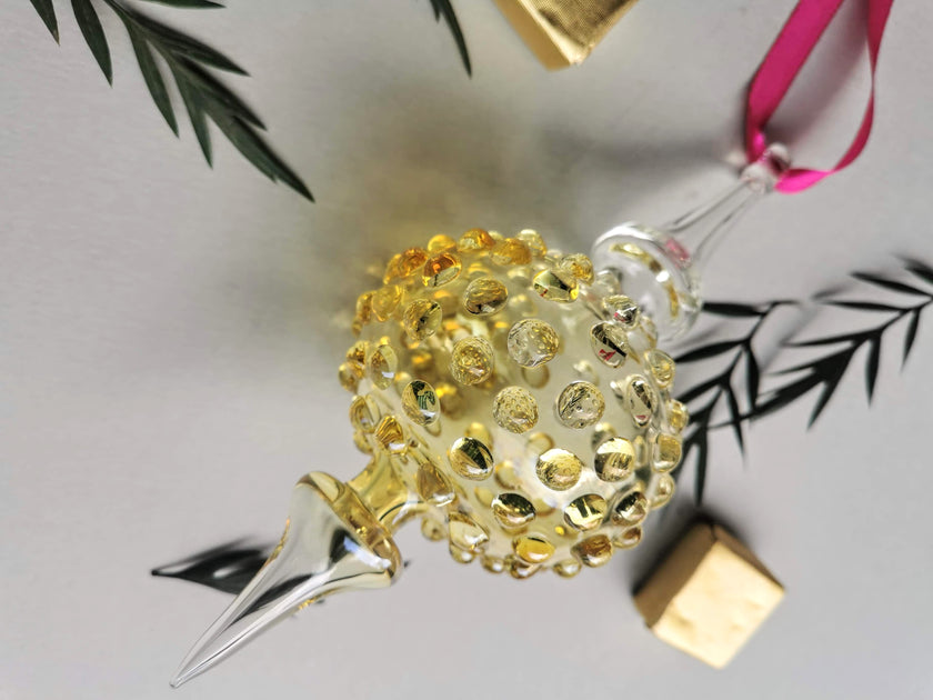 Handblown Glass Ornament - Lumina Pearl