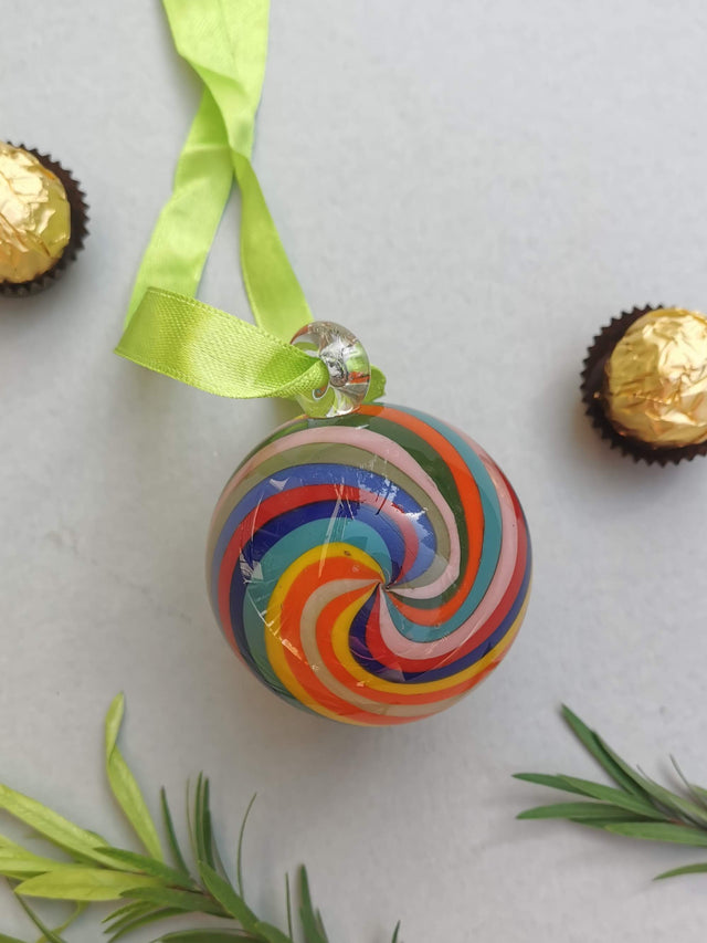 Fiesta Fusion -  Handblown Glass Ornament