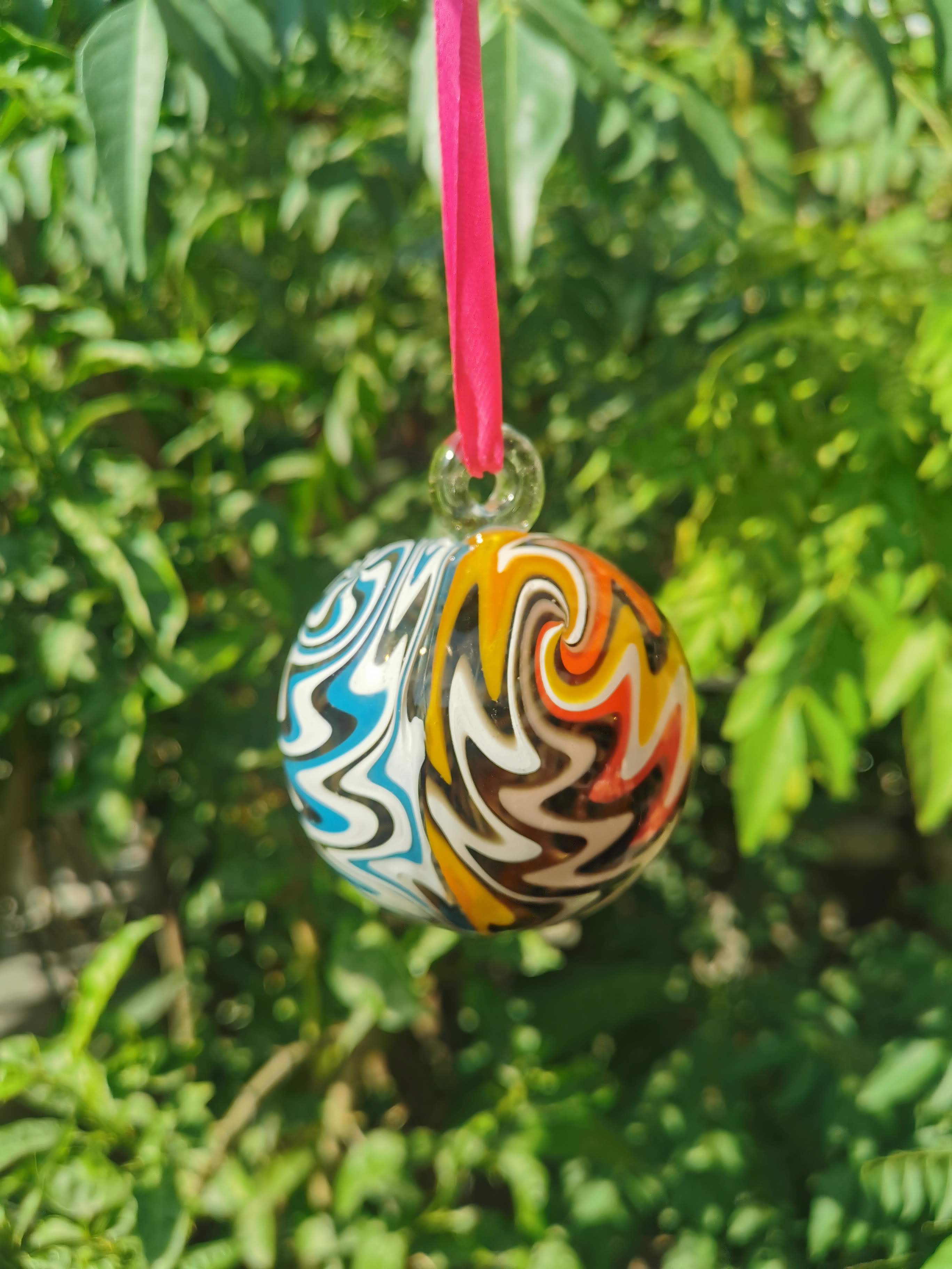 Fiesta ColorBurst -  Handblown Glass Ornament