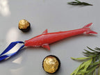 Coastal Charm Glass Hanging Fish Ornament- Red