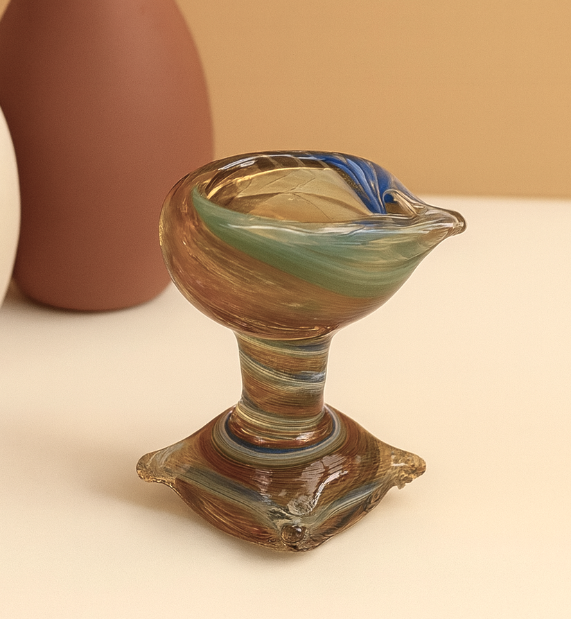 Art Glass Pooja Diya-  Kalyani Jyot