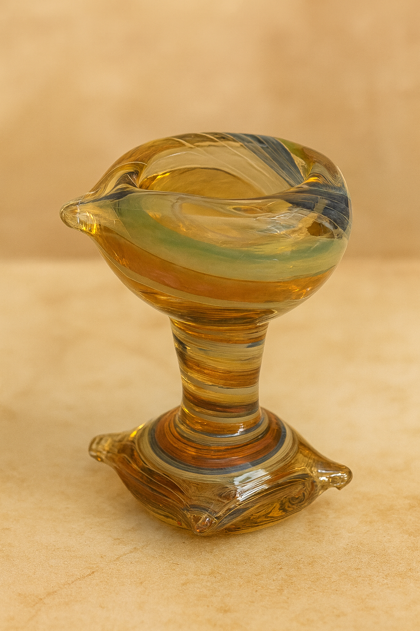 Art Glass Pooja Diya-  Kalyani Jyot