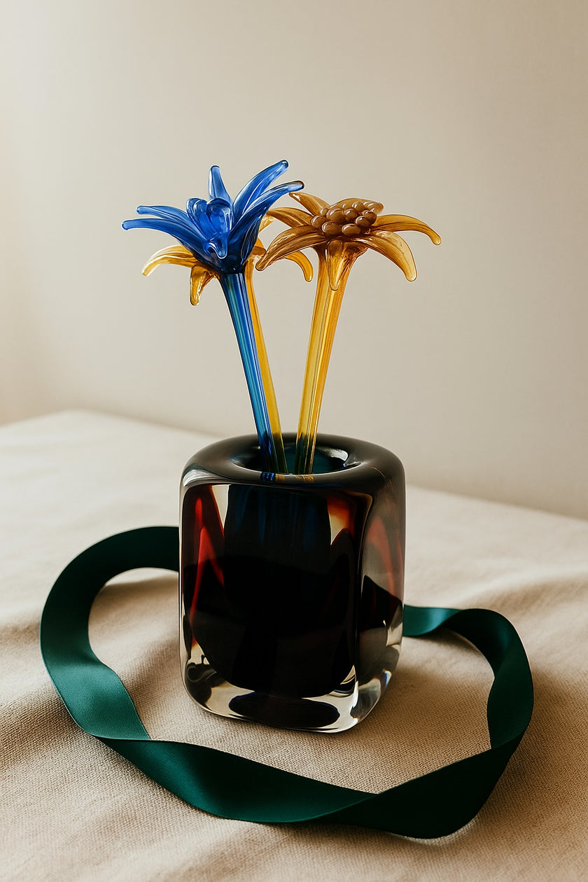 Celestial Bloom Limited Edition Bouquet – Vase + 5 Glass Flowers (Collector’s Edition)