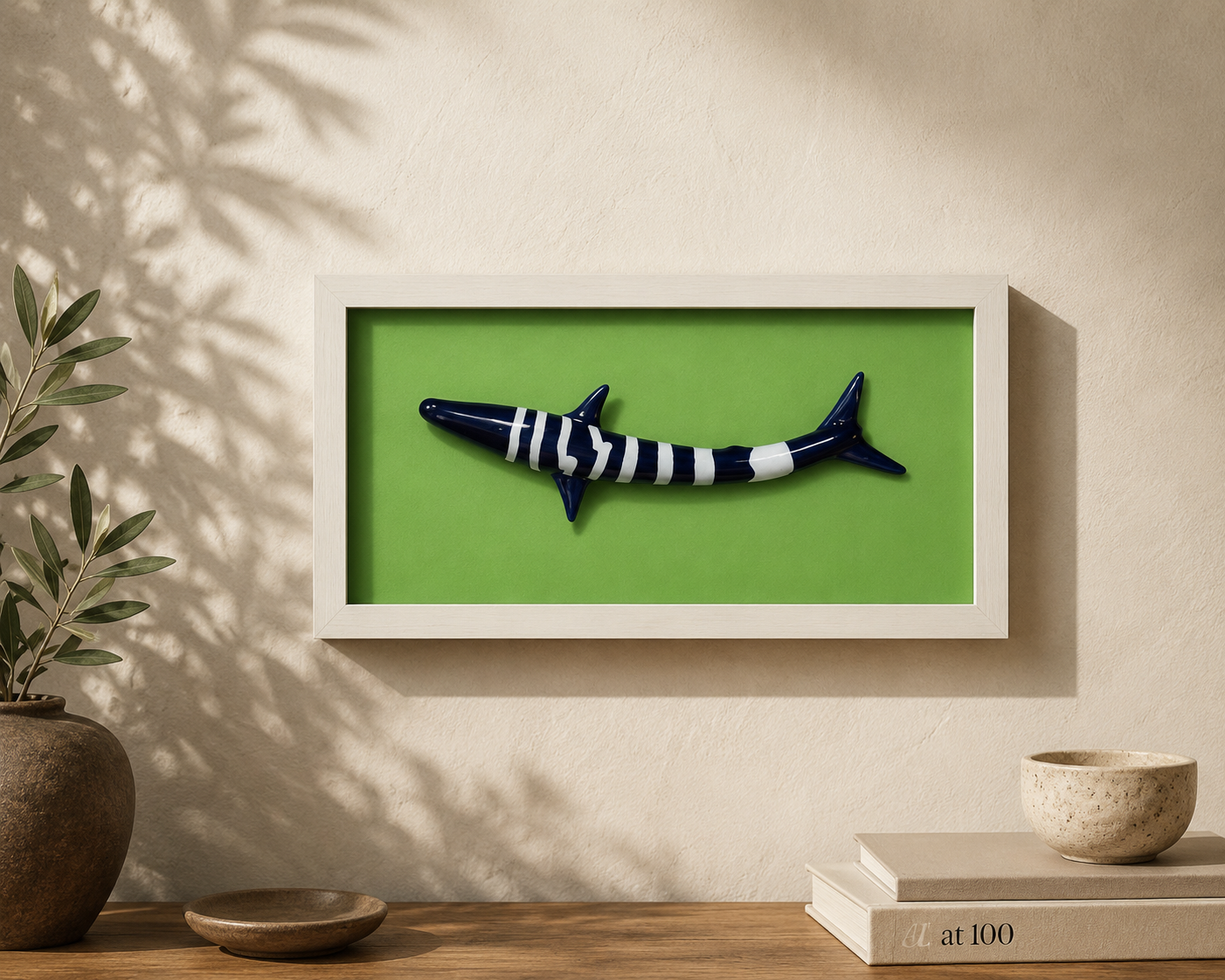 Modern Coastal Wall Art – Quirky Handblown Fish Design for Home & Gift Décor