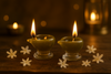 Art Glass Puja Diya-  Mehndi ki Mehak (set of 2 Festive Pack)