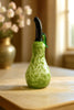 Murano Glass Style Decoration- Green Splash Pear Art Glass