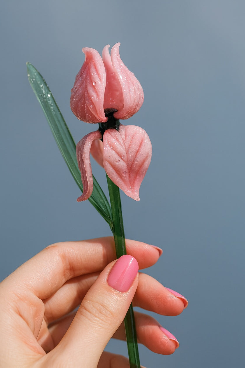 Venetian Rose Glass Flower