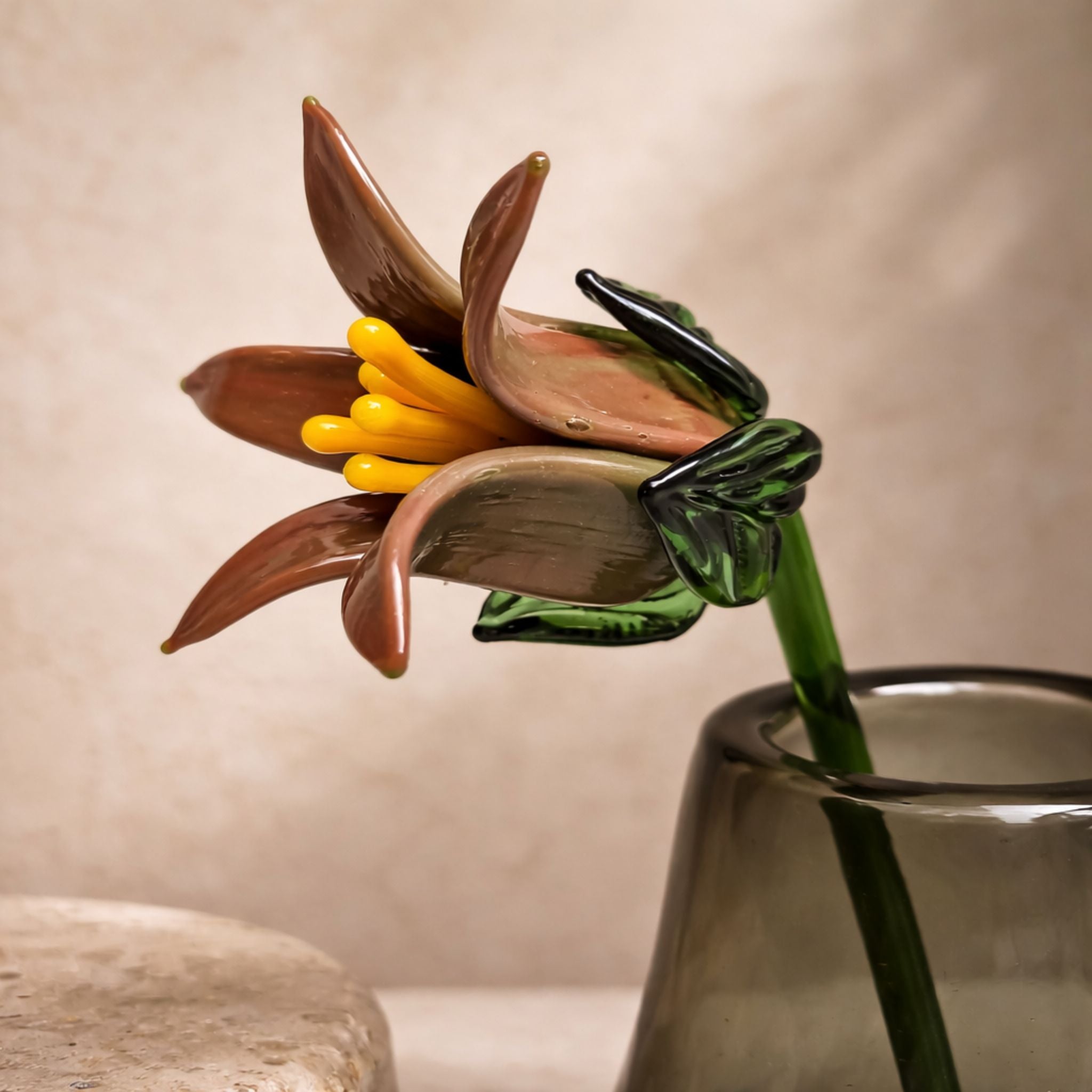 Tinsel Lilly Glass Flower Stem - Sienna Bloom