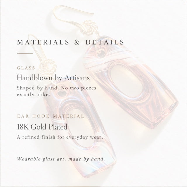 Amber Mirage — Handblown Glass Earrings