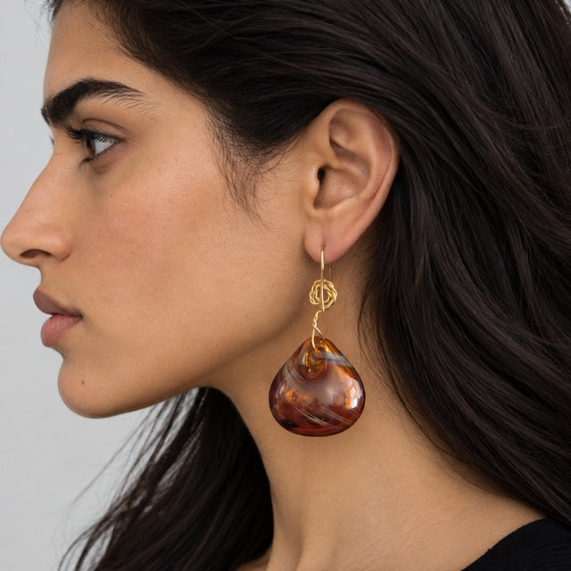 Molten Muse — Handblown Glass Earrings