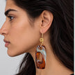 Amber Mirage — Handblown Glass Earrings