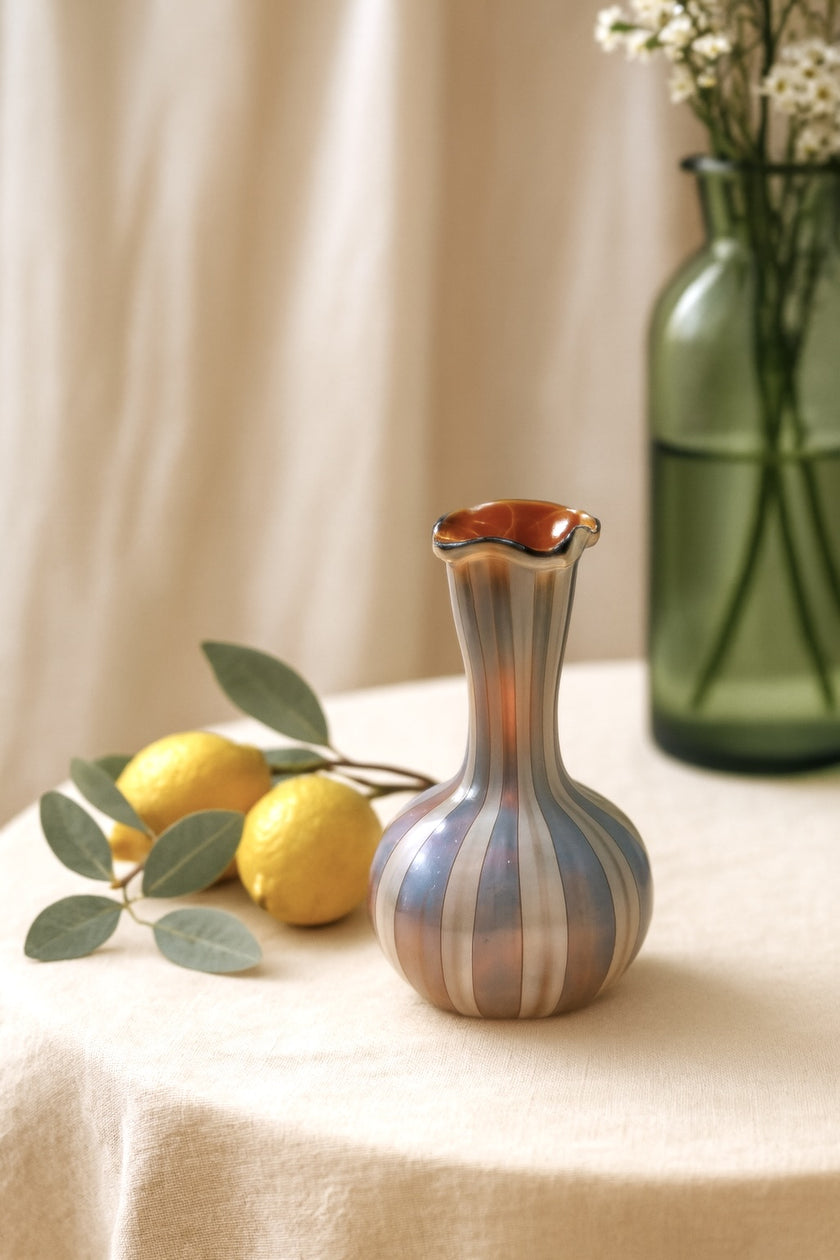 Murano Glass Style Vase- Earthy Hues