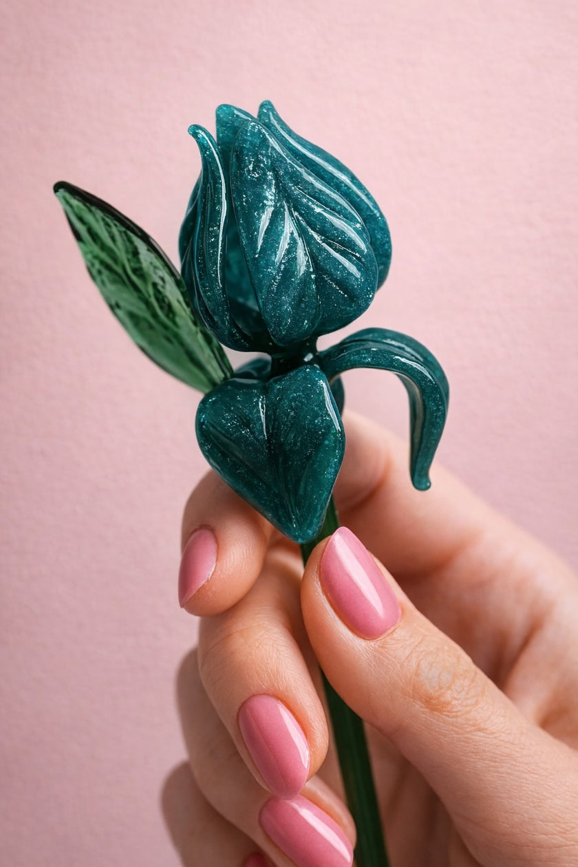 Venetian Rose Glass Flower