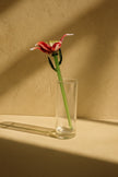 The Scarlet's Whisper – Hand-Blown Glass Flower Stem
