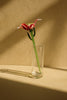 The Scarlet's Whisper – Hand-Blown Glass Flower Stem