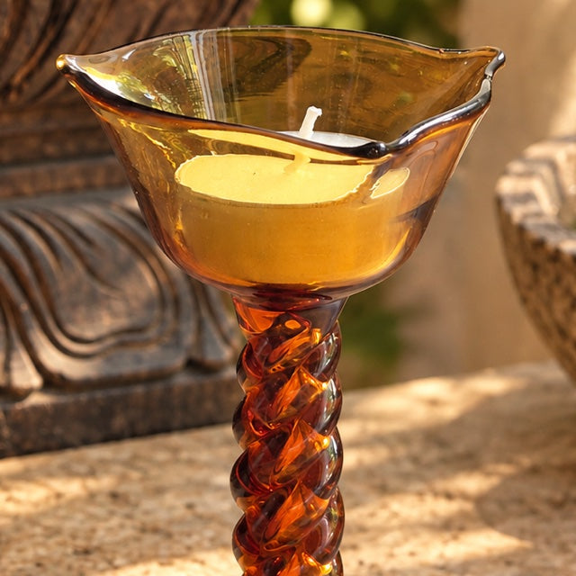 Amber Vine Diya - The Ritual Light
