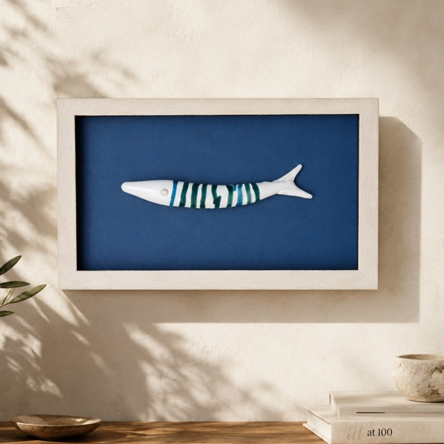 Modern Coastal Wall Art – Quirky Handblown Fish Design for Home & Gift Décor
