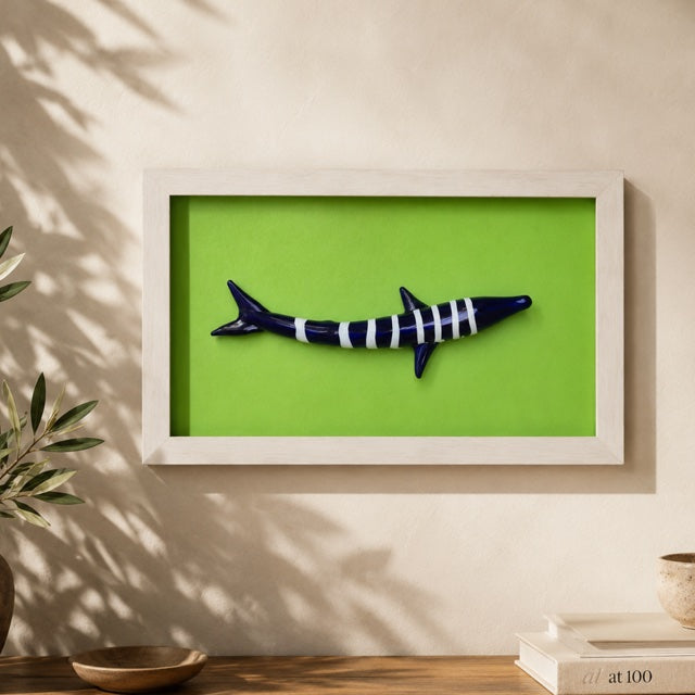 Modern Coastal Wall Art – Quirky Handblown Fish Design for Home & Gift Décor