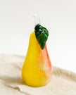 Murano Glass Style Decoration- Red Yellow Pear Art Glass