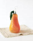 Murano Glass Style Decoration- Red Yellow Pear Art Glass