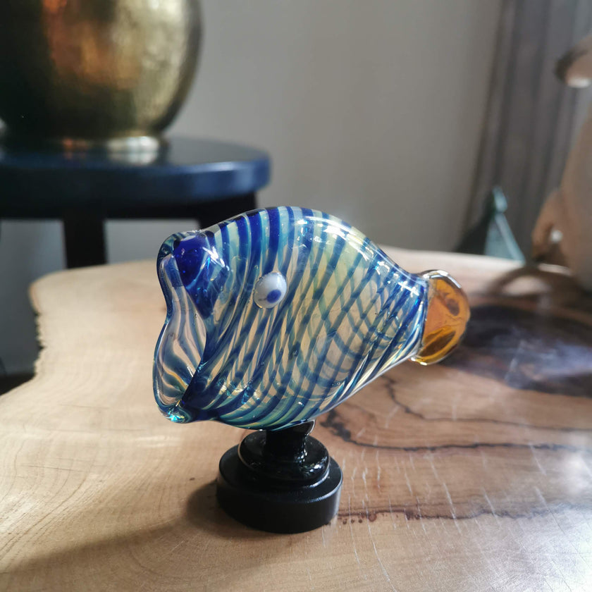 Coastal Fish Table Decor Glass- TE-2