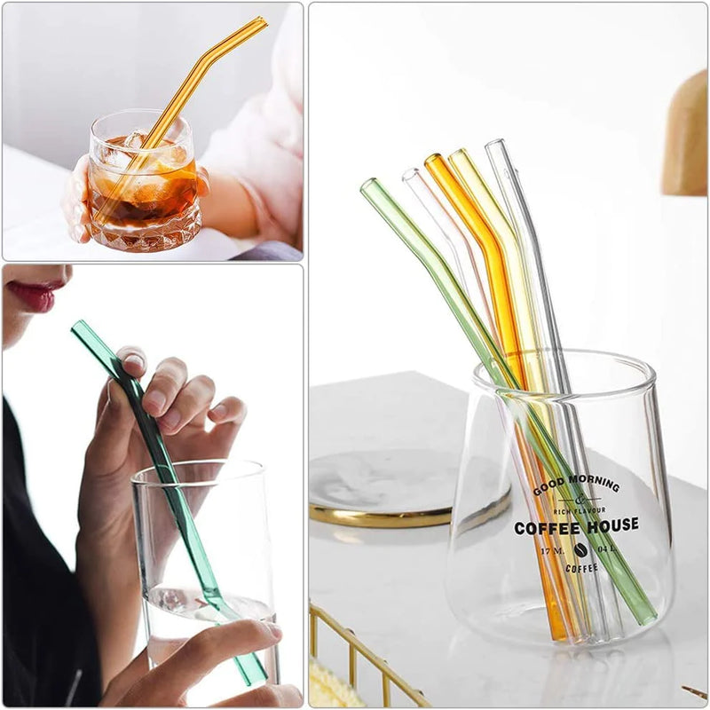 Lady Bug   Collection (Teal Green) Glass Straws