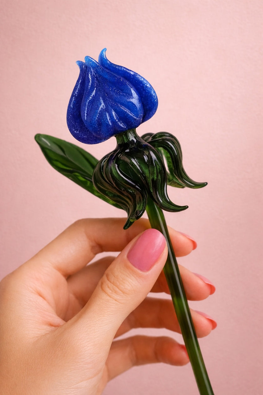 Venetian Rose Glass Flower