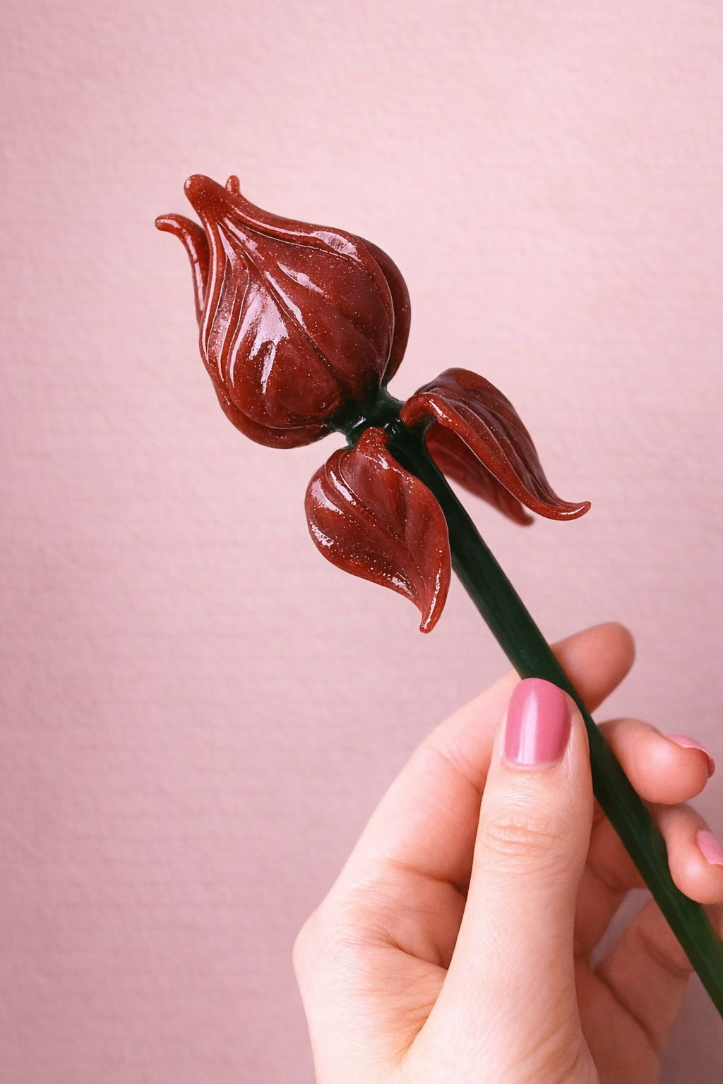 Venetian Rose Glass Flower thumbnail 2