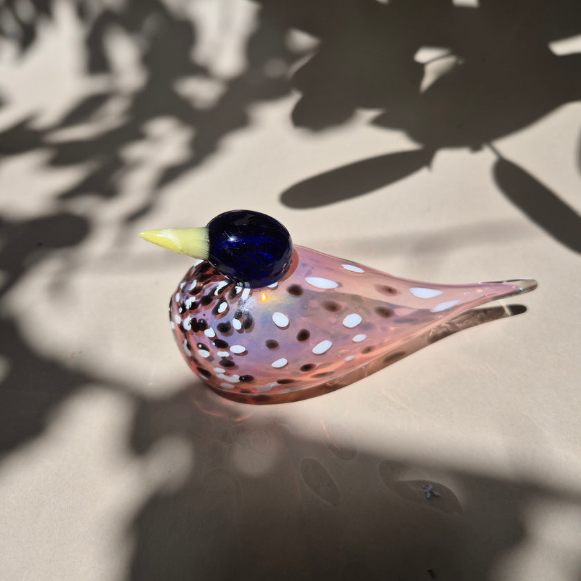 Glass Bird Figurines - Blush Breeze